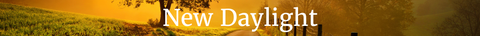 New Daylight reading Friday 23 October 2020