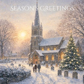 Snowy Church - Pack of Ten