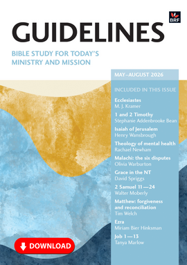 Guidelines: Bible study for today's ministry and mission May-August 2026