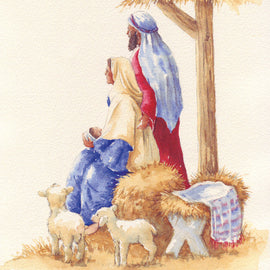 Christmas Card - Mary and Joseph (pack of 10)